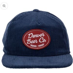 NWOT Denver Beer Co Navy Corduroy Cap